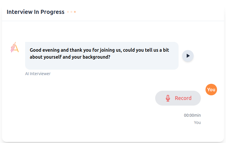 Fully Automated Voice AI Interview